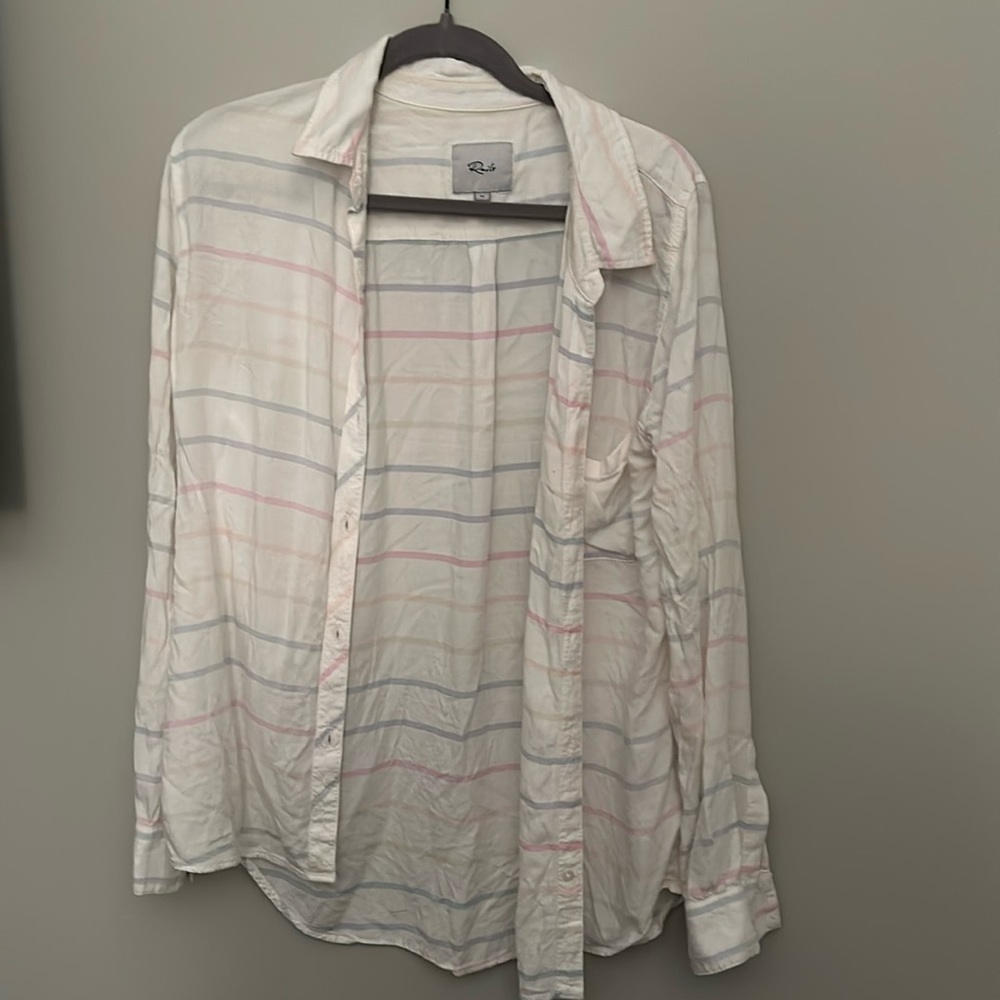 Rails Rocsi Rainbow Stripe Button Down; Medium; Like New (never worn).